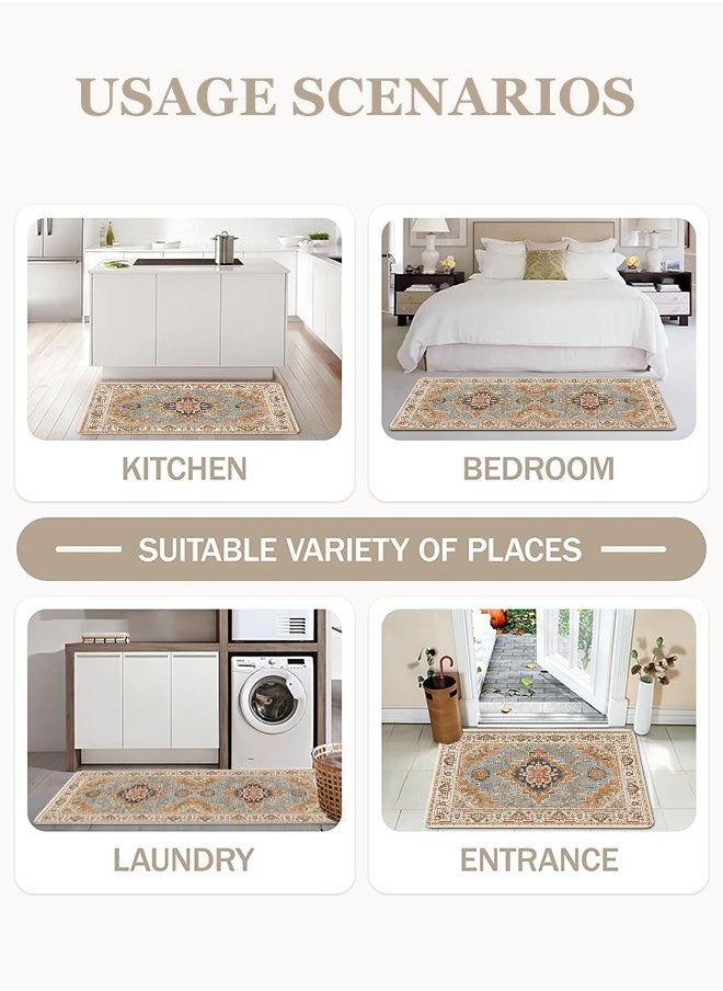 Generic 2 PCS Kitchen Floor Mats Rugs Set, Cushion Floor Carpet, Waterproof, Oil Resistant and Anti-Fatigue PU Standing Mat for Kitchen, Floor, Office, Sink, Laundry 45*75CM+45*120CM  - Image 4