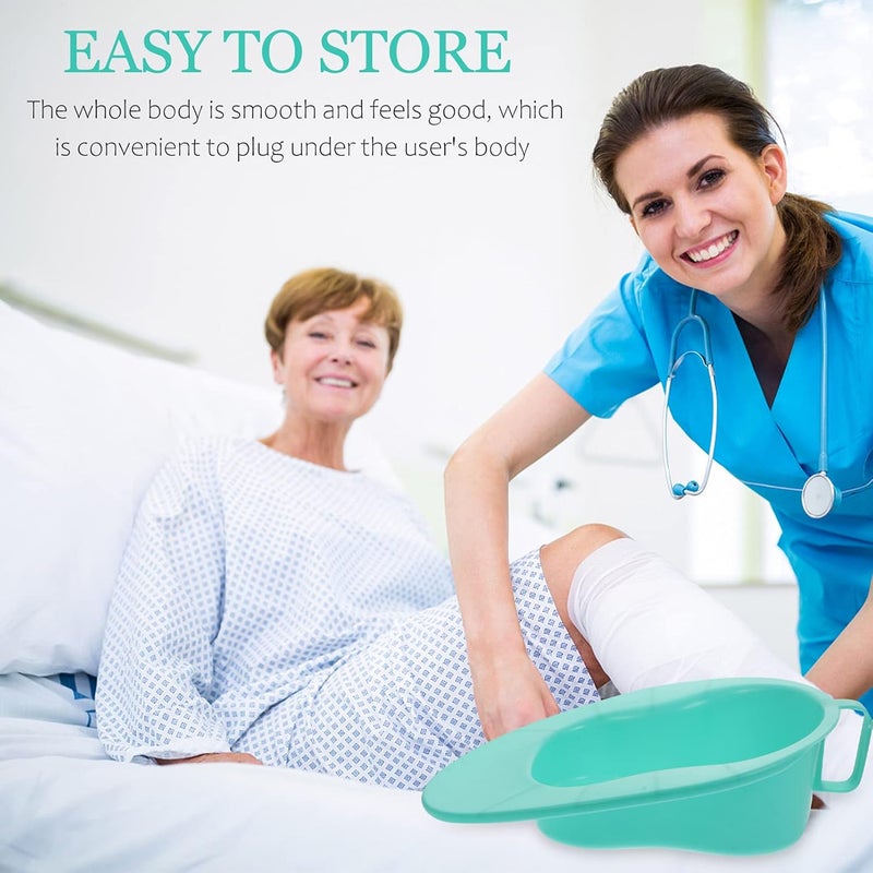 comfrt Bedpans with Lid Firm Thick Bed Pan for Bedridden Patient Healthcare Elderly Female Male - Image 2