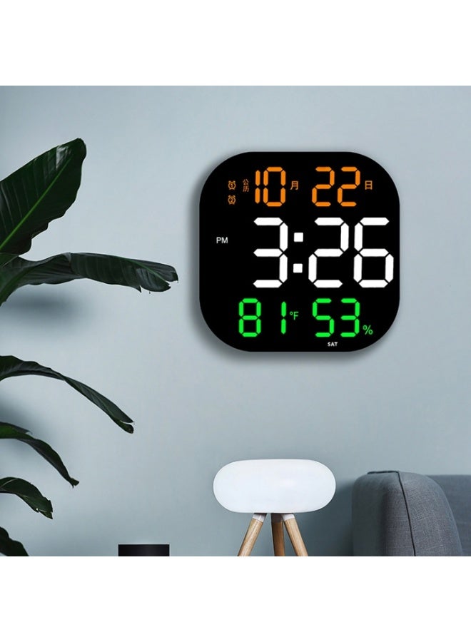 KITCHENOO Multifunctional digital clock for home and office, LED digital wall clock with large display, adjustable, displays date, day of the week, and temperature. - Image 5