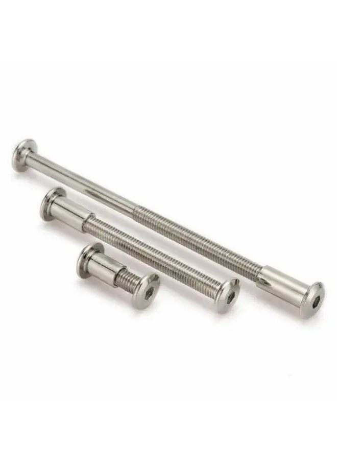 M6x12mm 20 Sets Nickel Plated Hex Bolts Nuts For Furniture Joint Connector - Image 5