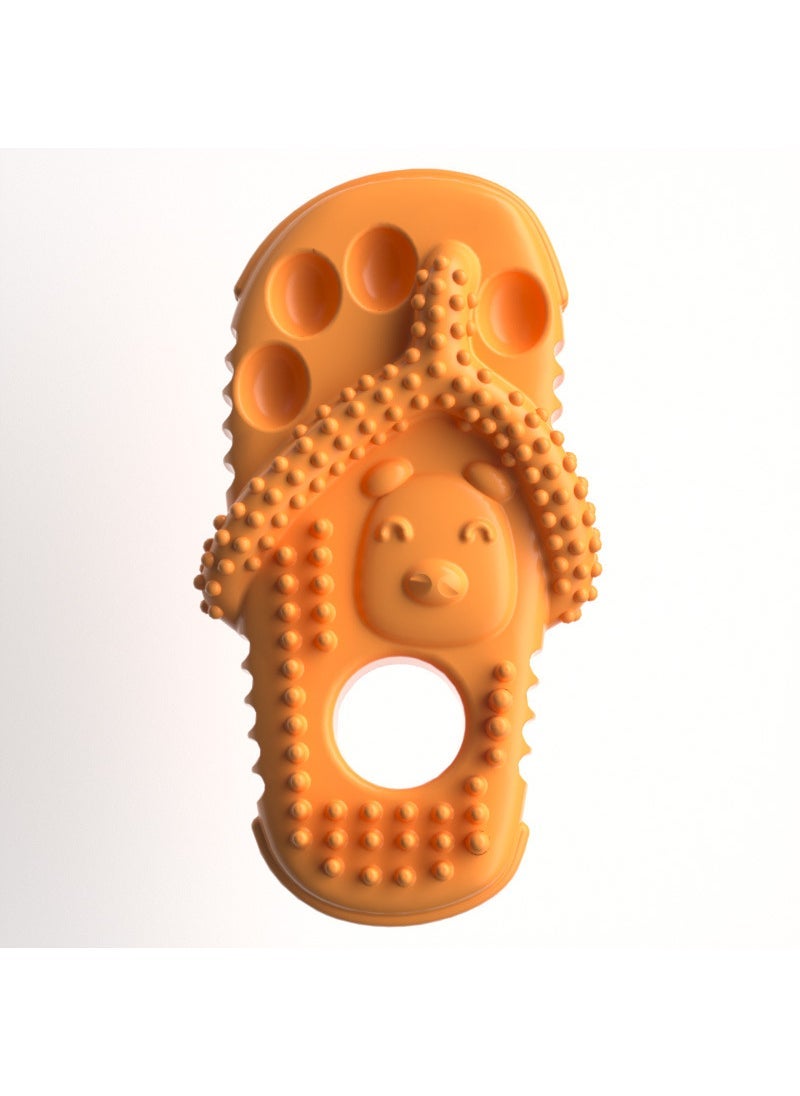 Generic New Pet Toys Bite Resistant Slippers TPR Bite Molar Dental Cleansing Multicolor Dog Toy Factory Wholesale Orange 