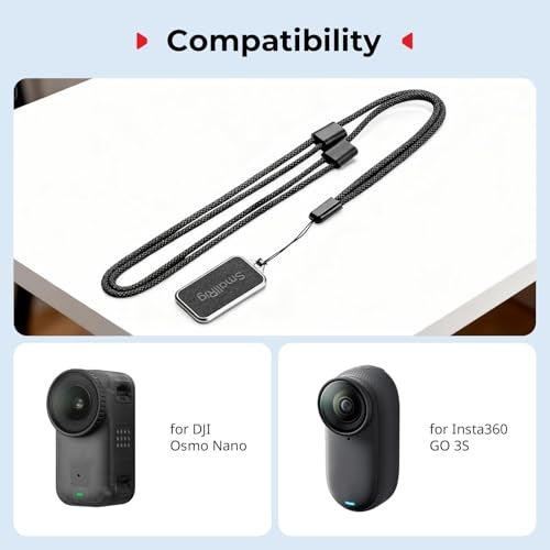 SmallRig Magnetic Mount for DJI Osmo Nano, for Insta360 GO 3S, with Neck Strap, Wrist Strap, Anti-Loss Hanging Hole Design, Neck Mount POV/Vlog Selfie - Image 3