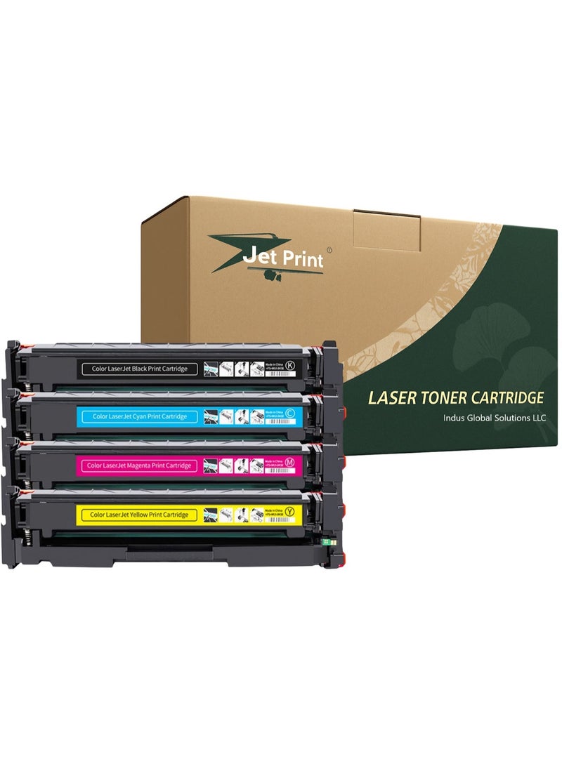 خرطوشة حبر متوافقة 207A (مع شريحة) بديلة لخرطوشة HP 207A 207X لطابعات Color LaserJet Pro MFP M283fdw M255dw M282nw M283fdn M255nw W2210A W2211A W2212A W2213A عبوة من 4 خراطيش (أسود، سماوي، أصفر، أرجواني) - Image 2