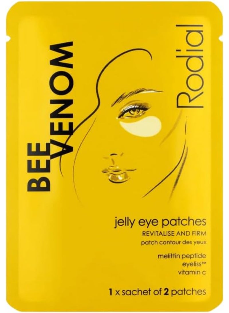 Rodial Bee Venom Jelly Eye Patches Single – Instant Smoothing for Crow's Feet, Bee Venom & Gold, Cooling Jelly for Fine Line Relief 1 Pair - Image 1
