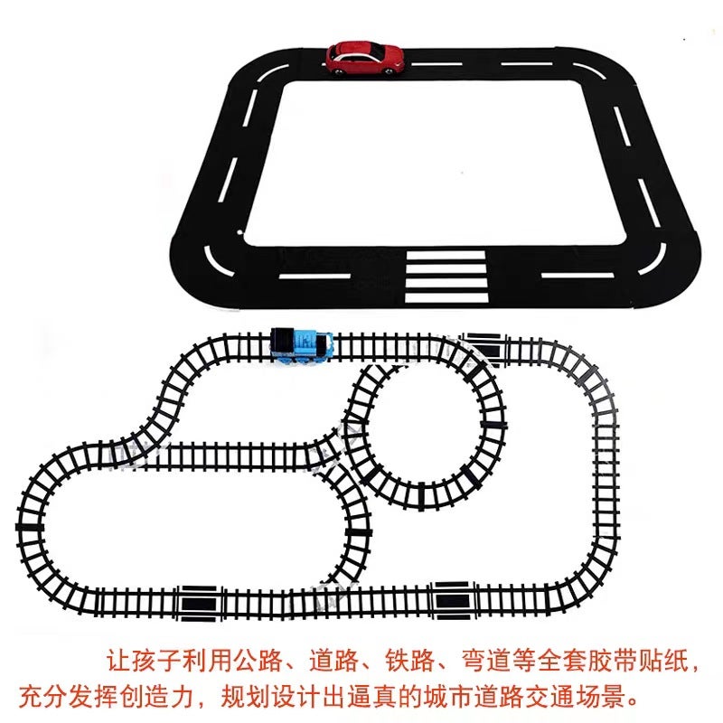 general Children's Road Tape DIY Traffic Sticker Paper Tape for Railway Toy Parking - Image 4