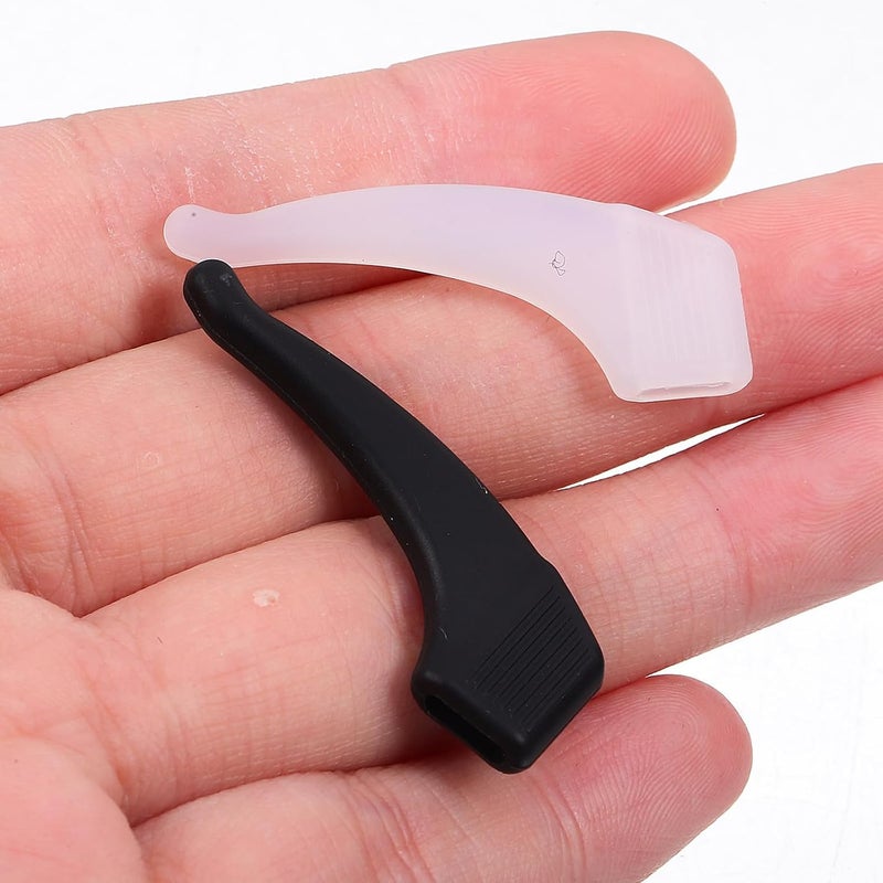 6 Pairs Glasses Ear Cushions and Eyeglass Ear Grippers Non-slip Medium Size for Secure Fit Black and White Suitable - Image 4