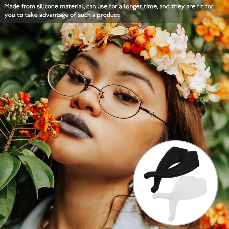 6 Pairs Glasses Ear Cushions and Eyeglass Ear Grippers Non-slip Medium Size for Secure Fit Black and White Suitable - Image 5