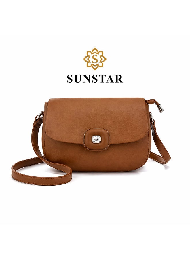 SUNSTAR Women’s Crossbody Handbag – Elegant PU Leather Shoulder Bag with Adjustable Strap, Compact & Stylish Daily Use Purse