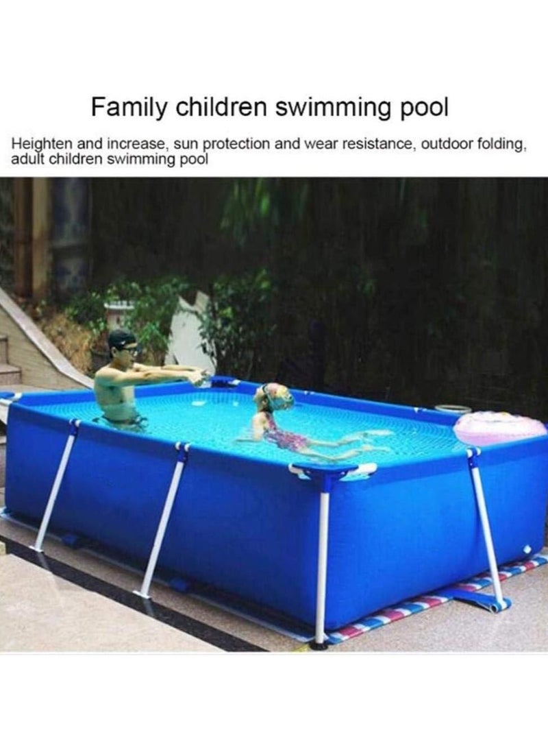 Jorunb Swimming Pool, Ground Rectangular Steel Frame Pool, Summer Play Simple Swimming Pool, Tear-Resistance Durable Outdoor Pool for Backyard  - Image 2