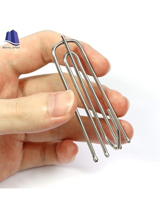 Royal Apex Curtain Pleater Tape Pleat Hook 4 Prongs Pinch Pleat Drapes Clip Traverse Pleater 4 End Hooks 20 Pack 20 - Image 2