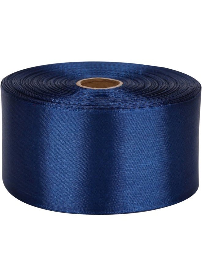 Nsilu 2 inch Deep Blue Satin Ribbon 50 Yards Solid Fabric Ribbons Roll for Gift Wrapping, Satin Weddings,Flower Bouquet, Invitations,Sewing,Party Decorations, Holiday Decorating and More - Image 1