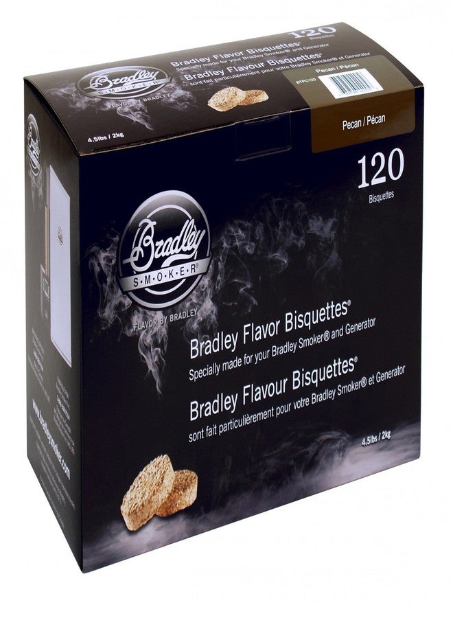 Bradley Smoker Bisquettes for Grilling and BBQ, Pecan Special Blend, 120 Pack - Image 1