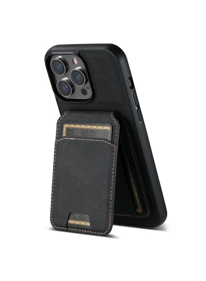 Suteni Case For iPhone 11 Pro Max H02 Litchi Leather Card Wallet Stand Back Phone Case - Image 3
