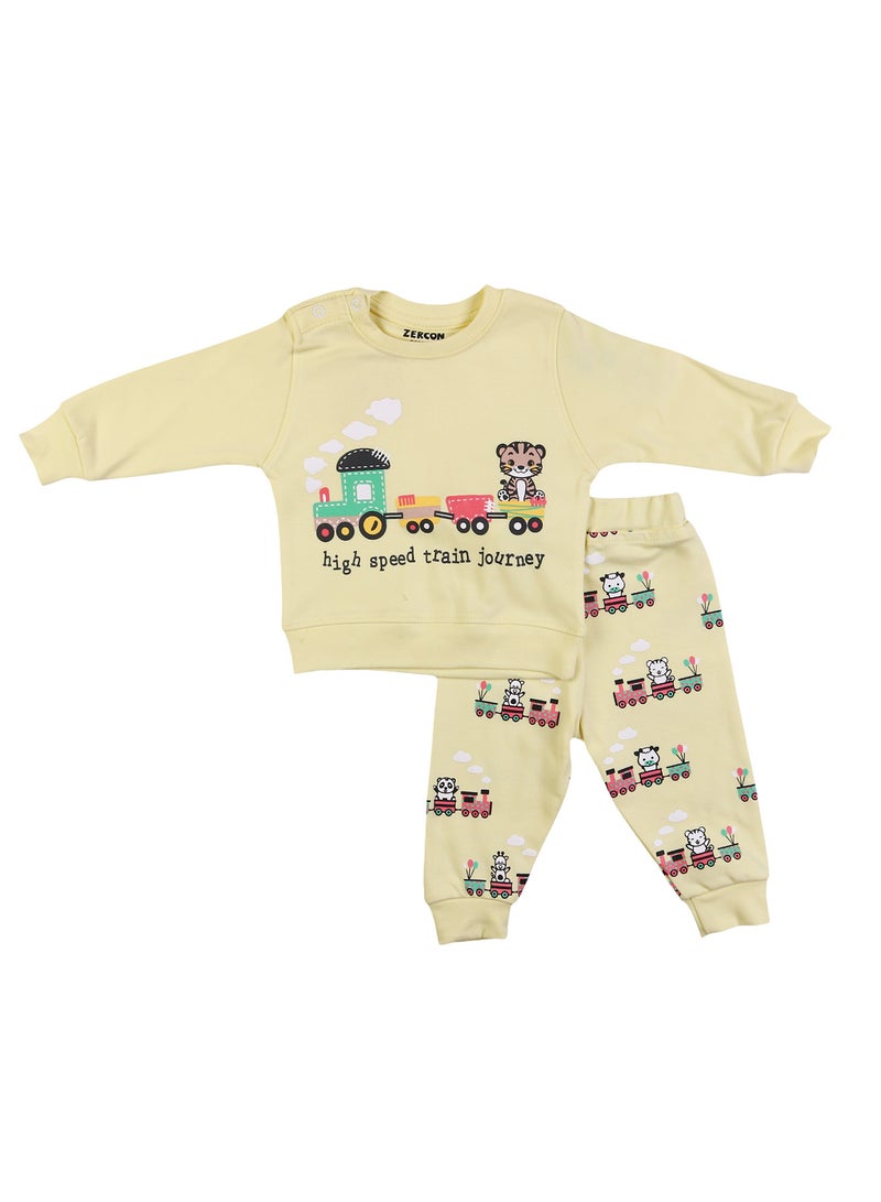 زيركون بيجامة خريفي لحديثي الولادة - 1246 - Image 1