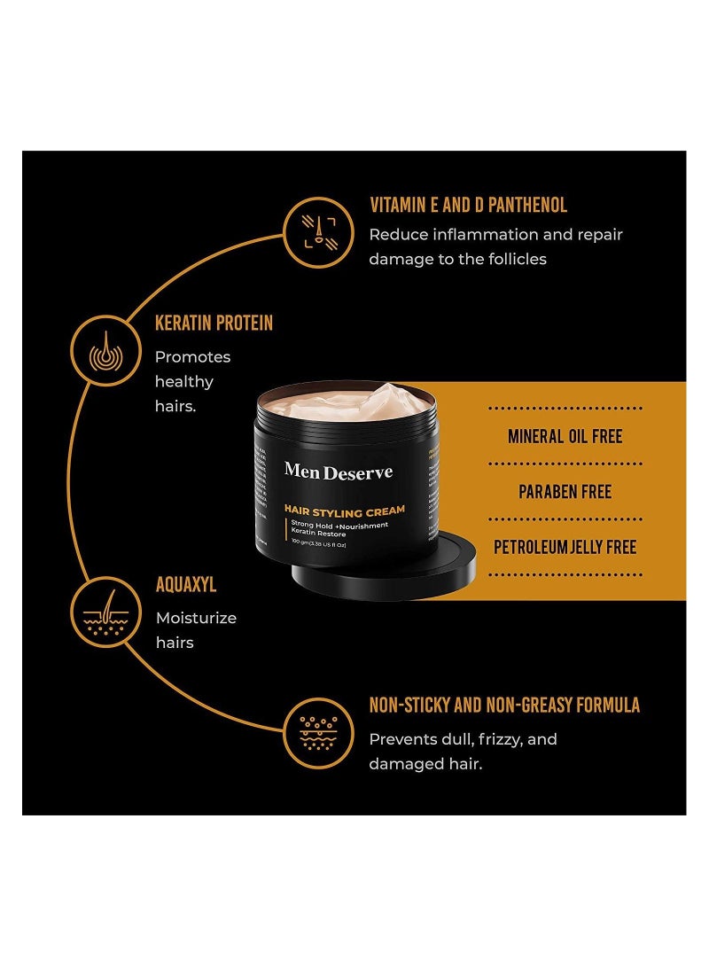 مين ديسيرف كومبو من كريم الشعر اليومي 100 جم مع كريم تصفيف الشعر 100 جم تثبيت قوي - Image 3