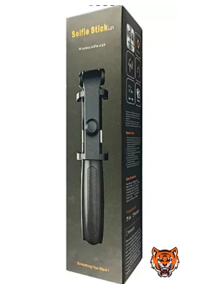 TIGER "Wireless Selfie Stick (Black) with Remote Control – Portable and Adjustable Smartphone Holder for Android & iOS" - Image 4