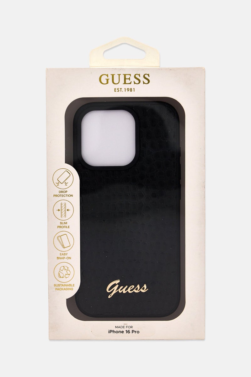 GUESS iPhone 16 Pro Metal Logo Protective Case, Black - Image 4