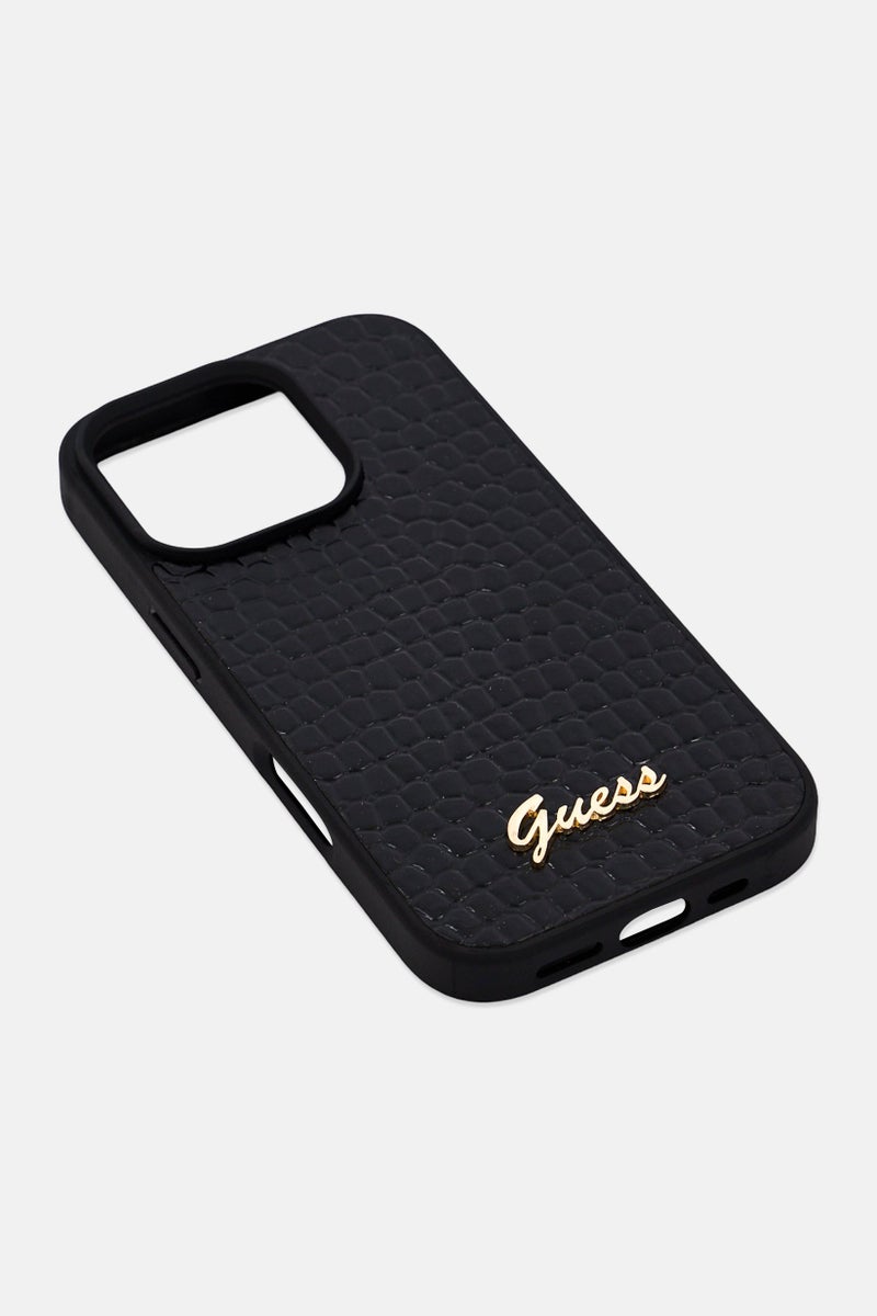 GUESS iPhone 16 Pro Metal Logo Protective Case, Black - Image 3
