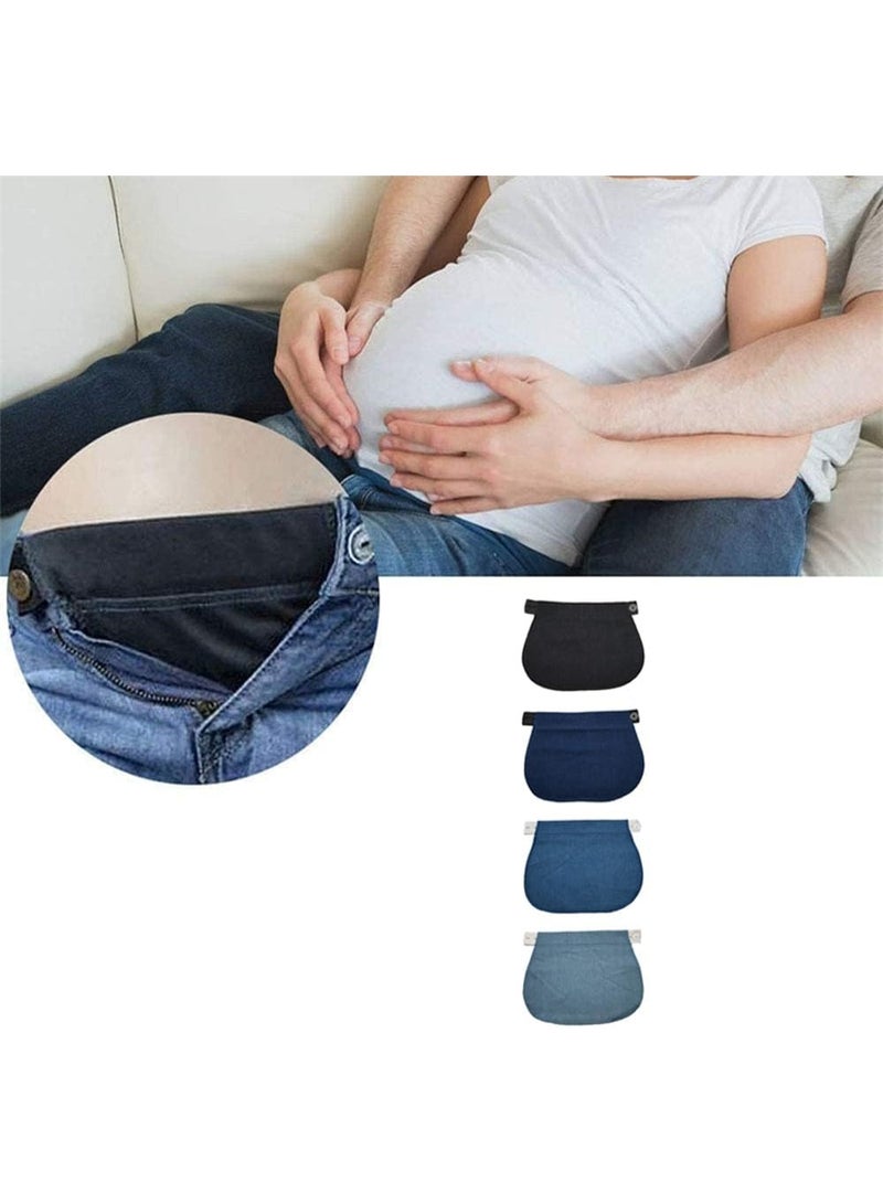 Bukela 4 Pcs Maternity Pants Waist Extenders for Pregnant Women, Elastic Adjustable Extension Buckle - Image 4