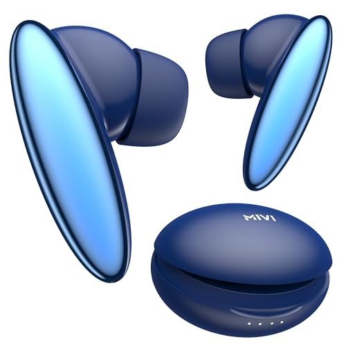 Mivi DuoPods Vibe | Dual Connectivity Ear Buds Wireless | Clear HD Calls | 5.3 Bluetooth Earphone Wireless | 13mm Drivers | 60 Hours Playtime | Made in India TWS Earbuds - Image 1