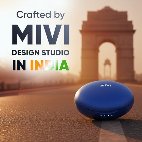 Mivi DuoPods Vibe | Dual Connectivity Ear Buds Wireless | Clear HD Calls | 5.3 Bluetooth Earphone Wireless | 13mm Drivers | 60 Hours Playtime | Made in India TWS Earbuds - Image 4