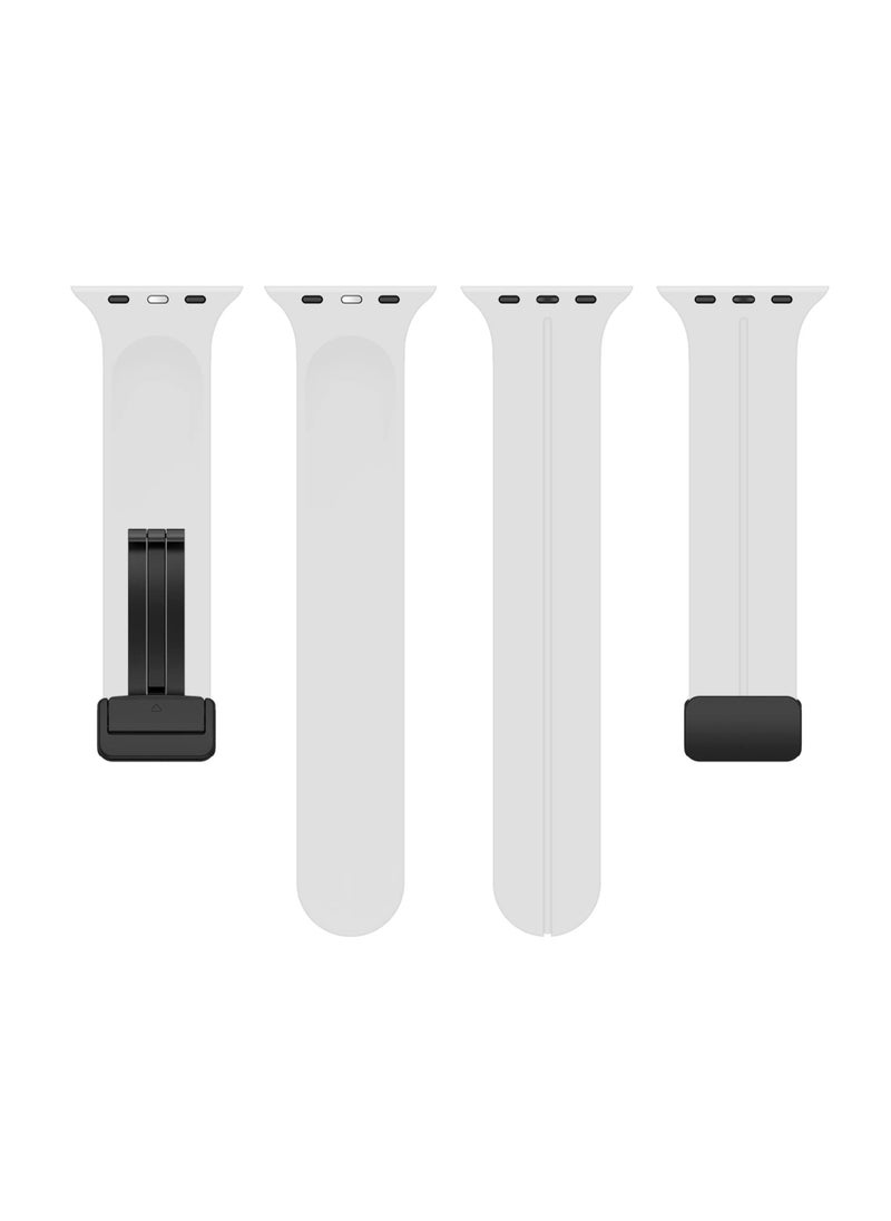 Anmi - 2 Pack Silicone Magnetic Buckle Band Compatible with Apple Watch Band 42mm/44mm/45mm/49mm, Waterproof Silicone Sport Band for iWatch Series 8,Ultra,7,SE,6,5,4,3,2,1 - Image 1