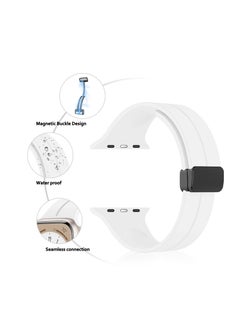 Anmi 2 Pack Silicone Magnetic Buckle Band Compatible with Apple Watch Band 42mm/44mm/45mm/49mm, Waterproof Silicone Sport Band for iWatch Series 8,Ultra,7,SE,6,5,4,3,2,1  - Image 2