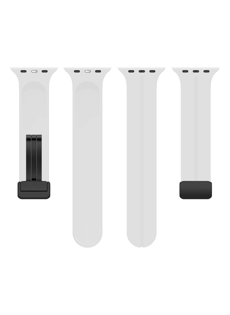 Anmi 2 Pack Silicone Magnetic Buckle Band Compatible with Apple Watch Band 42mm/44mm/45mm/49mm, Waterproof Silicone Sport Band for iWatch Series 8,Ultra,7,SE,6,5,4,3,2,1 - Image 4