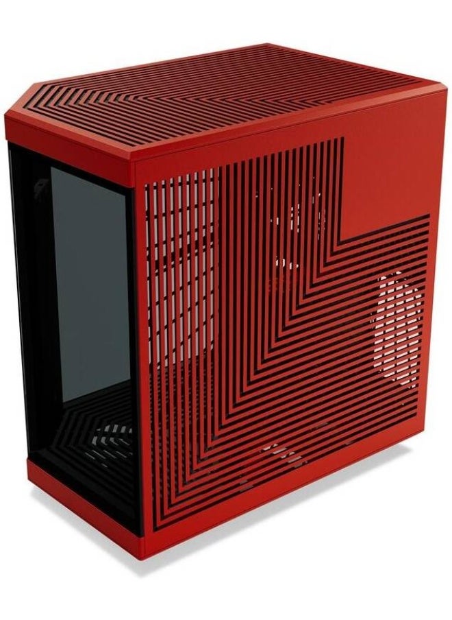 HYTE Y70 Touch Infinite ATX Mid-Tower Case – Red/Black, 14.5” 2.5K Touch Display, Dual-Chamber Design, Supports Up to 10 Fans & 360mm Radiator – Model: CS-HYTE-Y70TI-RB
