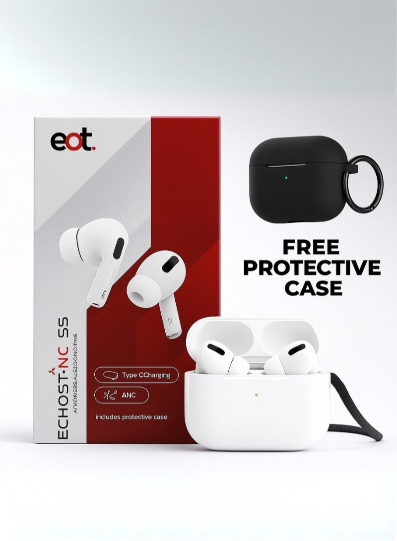 eot EchoSync S5 In-Ear Wireless Earbuds, ANC Noise Cancellation,13mm Pure Copper Driver, Deep Bass Sound, Bluetooth earphones with Free Protective Case - Image 1