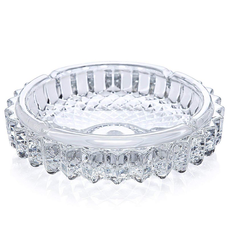 FASHERATI SK Craft Vastu Feng Shui TwoTier Glass Turtle with Plate for Good Luck Transparent Standard - Image 2