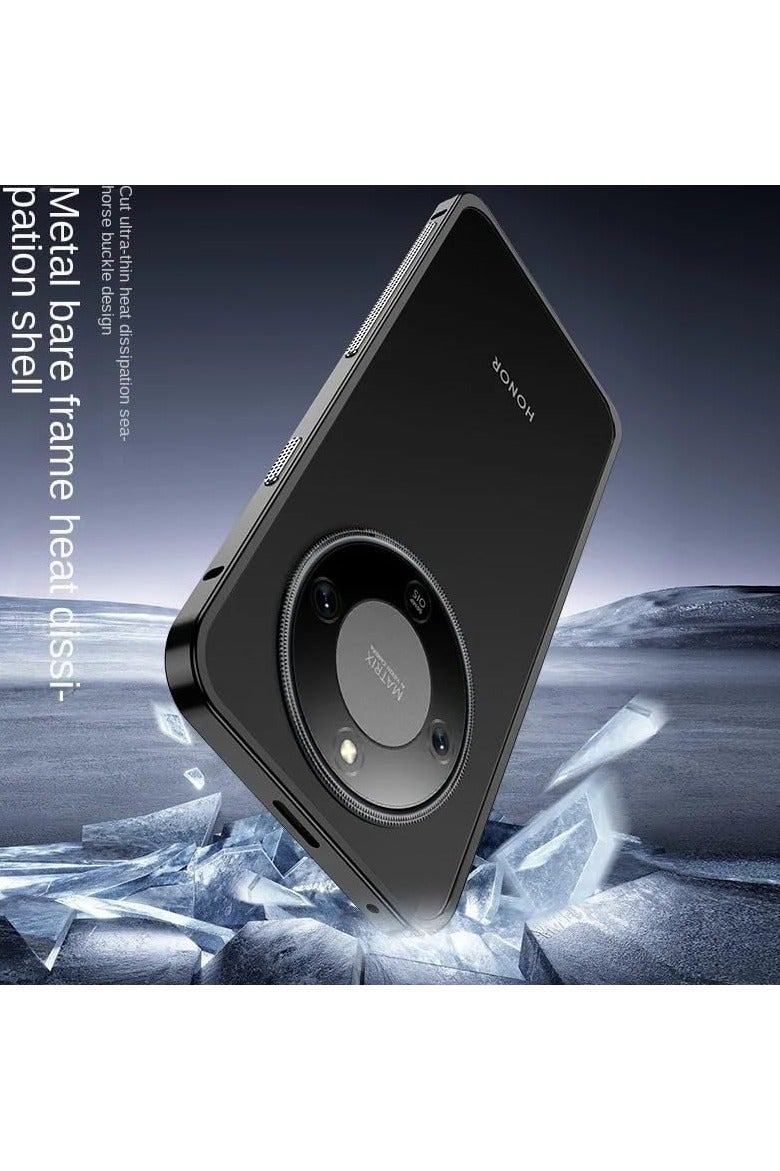 Compatible with Honor X70 5G Bumper Protective Case Shock-absorbing aluminium side per with holes, thin, with lens protection plate and aluminium metal frame, suitable for Honor X70 - Image 5