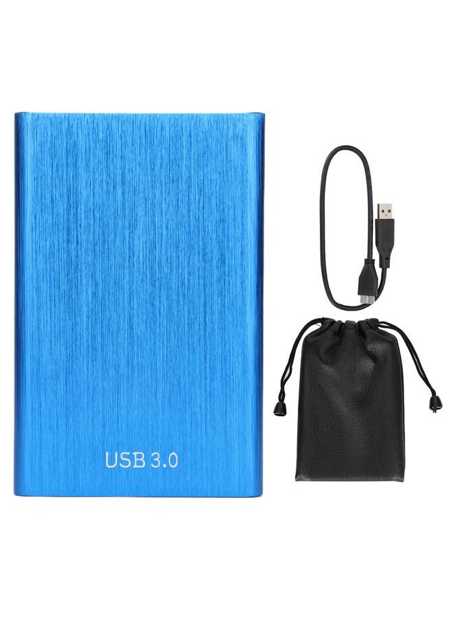 Thoraya USB3.0 Aluminum Alloy Round Edge Shell Mobile Hard Drive Mechanical Hard Drive 2.5 Inch USB3.0 External Hard Drive Portable External Hard Drive Blue 250GB  - Image 1