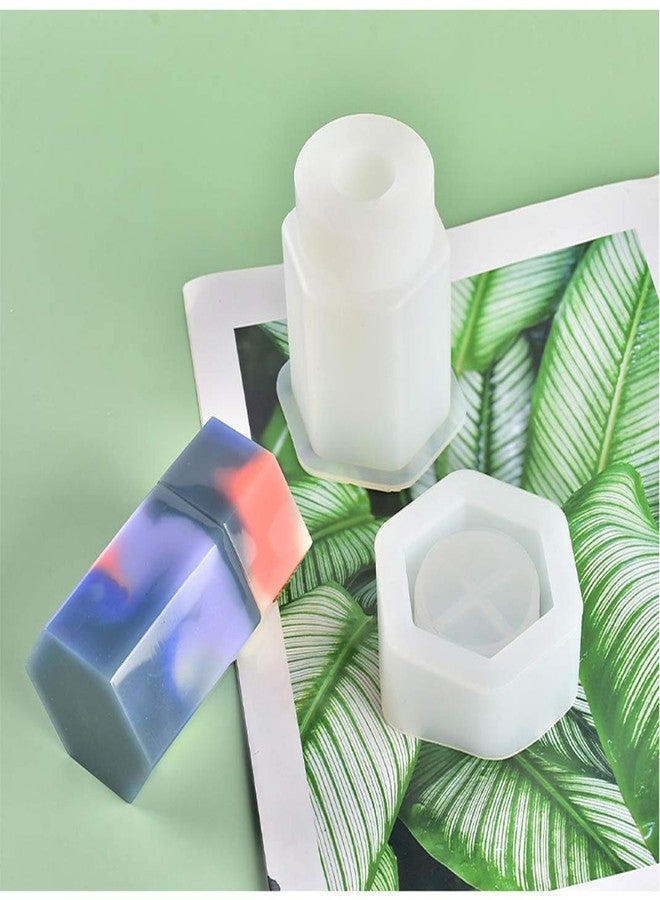 iSuperb Resin Jar Mold Hexagon Bottle Silicone Mold with Lid Storage Box Mold Epoxy Resin Casting Mold for DIY Jewelry Box Accessories Storage Candy Jar - Image 5
