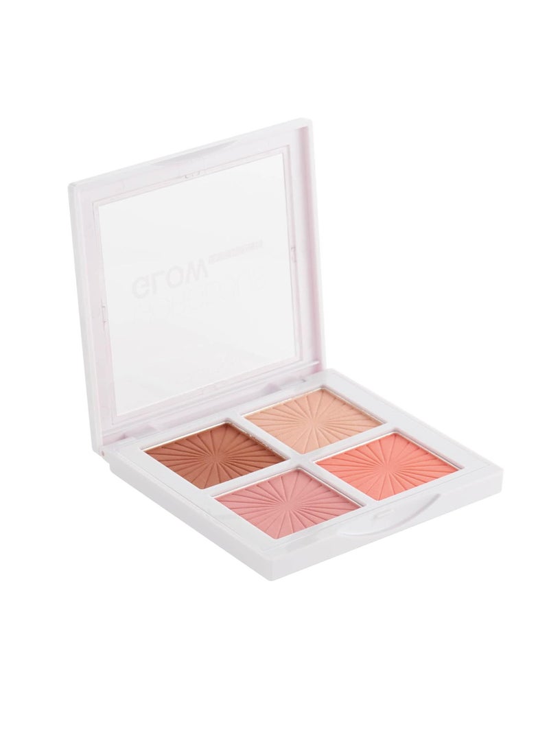 Cosmetics Glow Face Palette Bronzer Blusher and Highlighter All in One, 7.2 g
