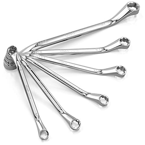 Olsa Tools 6pc Box End Wrench Set, 45-Degree Offset, Chrome Vanadium Steel, Includes Organizer Tray - Image 1