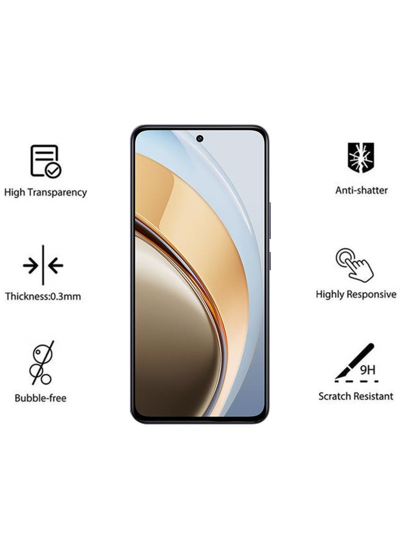 Generic - 2 Pack Screen Protector for Vivo V40 Lite 5G | Tempered Glass Available in Combo Pack Compatible with Vivo V40 Lite 5G | Screen Protector Full HD Quality Tempered Glass Anti-Scratch Edge to Edge Coverage with Easy Installation Kit - Black - Image 1