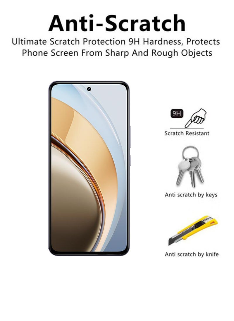 Generic - 2 Pack Screen Protector for Vivo V40 Lite 5G | Tempered Glass Available in Combo Pack Compatible with Vivo V40 Lite 5G | Screen Protector Full HD Quality Tempered Glass Anti-Scratch Edge to Edge Coverage with Easy Installation Kit - Black - Image 1