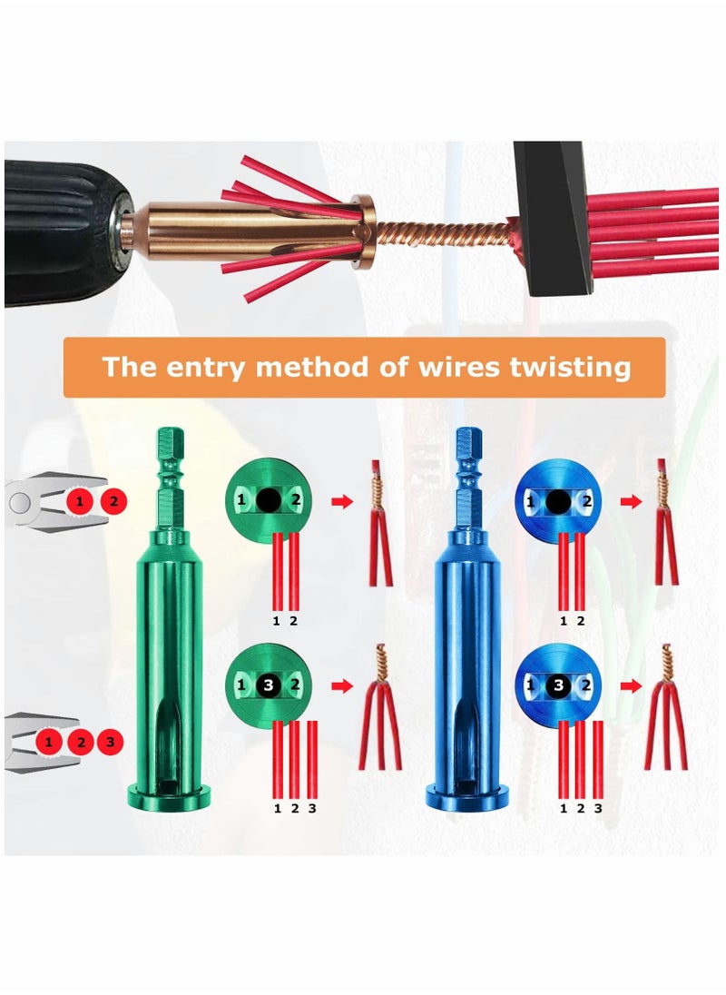 SYOSI - Wire Twisting Tools, Wire Stripper and Twister, Quick Connector Twist Wire Tool, 4 Square and 2.5 Square, 2~5 Way Twister Wire, for Stripping and Twisting Wire Cable at the Same Time - Image 1
