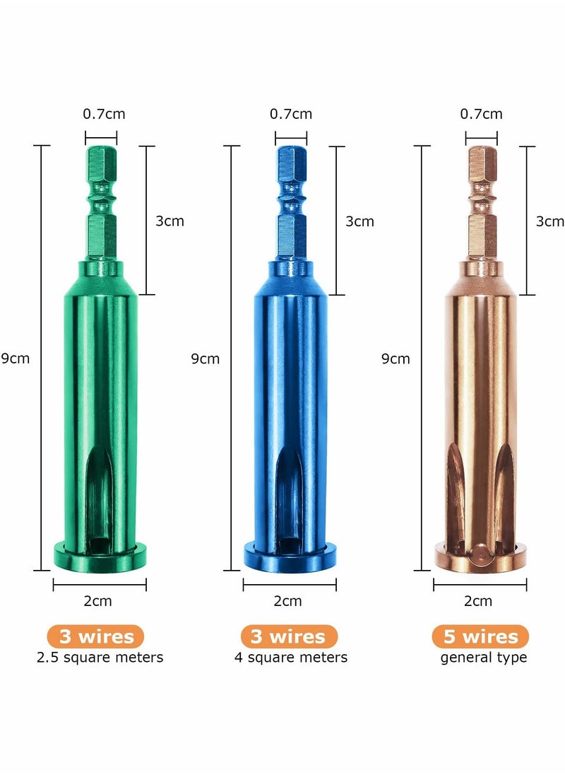 SYOSI - Wire Twisting Tools, Wire Stripper and Twister, Quick Connector Twist Wire Tool, 4 Square and 2.5 Square, 2~5 Way Twister Wire, for Stripping and Twisting Wire Cable at the Same Time - Image 1