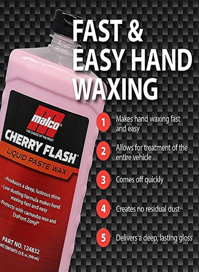 Malco Cherry Flash Automotive Liquid Paste Wax - Protect & Shine Your Vehicle/Easiest Way to Hand Wax Your Car/Lasting Gloss & Protection For Cars, Trucks, Boats, and Motorcycles / 64 Oz. (124864) - Image 4
