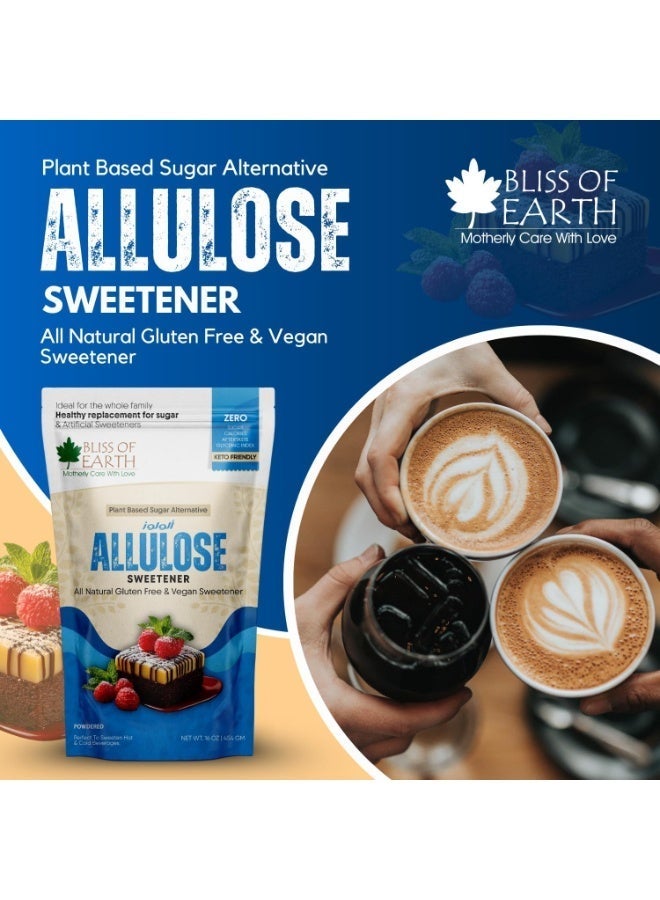Bliss of Earth Allulose Sweetener Powder 454g, Natural Sugar Alternative, Zero Sugar, Zero Calories & Zero Glycemic Index, Keto Friendly, Vegan & Gluten Free, Perfect for Coffee, Tea, Baking & Desserts - Image 4
