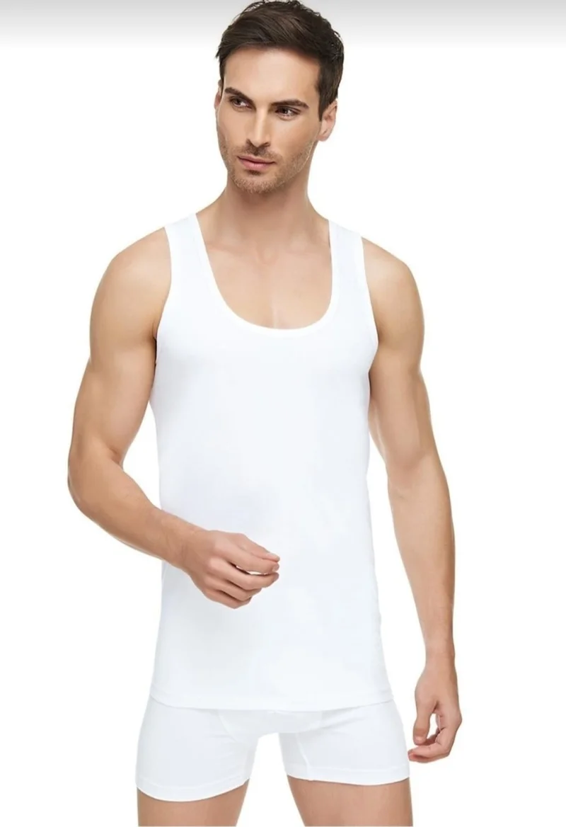 توتكو Passion Elite 1001 Men's Combed Cotton Undershirt 3 Piece White