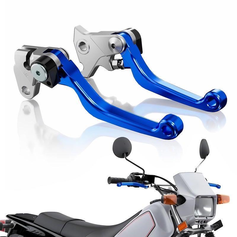 USTPO Dirt Bike Brake Clutch Lever Pivot Folding Levers Set CNC for TW 200 TW200 TW225 19912024 XT250 20082024 WR250R 20082020 WR250X 20082017 TTR250 19992006 Dirt Pit Bike Blue - Image 2