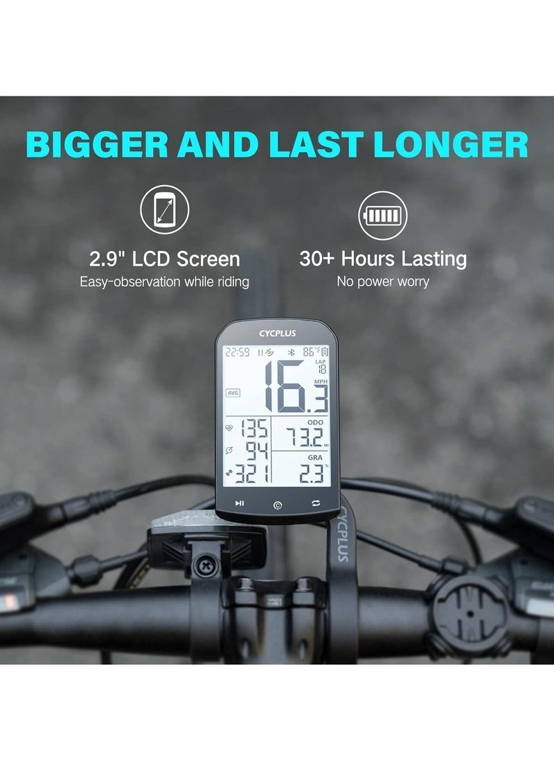 CYCPLUS - CYCPLUS M1 GPS Bike Computer - Highly Visible Bike Speedometer & Odometer - 2.9" glare-free screen, dynamic GPS, ANT+ sensor support, 30-hour battery life - Image 1