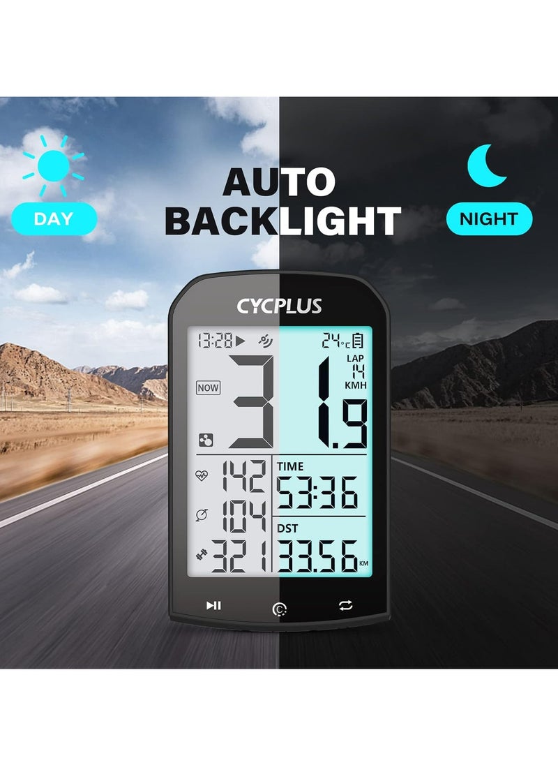 CYCPLUS - CYCPLUS M1 GPS Bike Computer - Highly Visible Bike Speedometer & Odometer - 2.9" glare-free screen, dynamic GPS, ANT+ sensor support, 30-hour battery life - Image 1