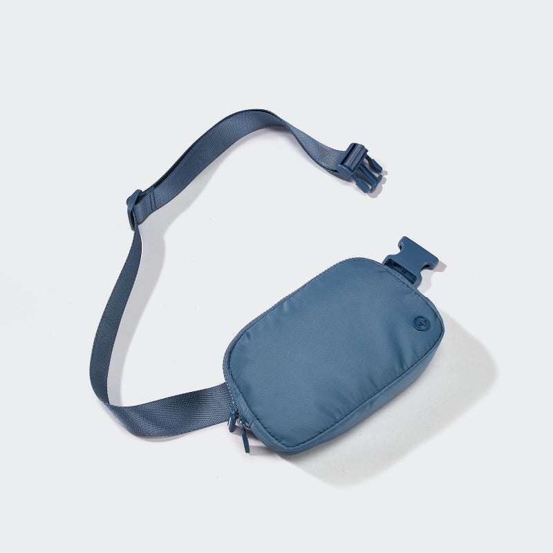 Pander حقيبة خصر باندر بسحاب مزدوج للنساء، حقيبة حزام نيلون مقاومة للماء، حقائب كتف بحزام قابل للتعديل (أزرق نيلي) - Image 2
