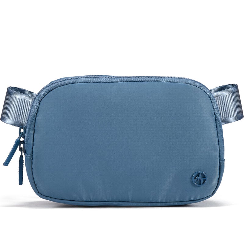 Pander حقيبة خصر باندر بسحاب مزدوج للنساء، حقيبة حزام نيلون مقاومة للماء، حقائب كتف بحزام قابل للتعديل (أزرق نيلي) - Image 1