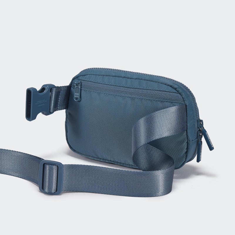 Pander حقيبة خصر باندر بسحاب مزدوج للنساء، حقيبة حزام نيلون مقاومة للماء، حقائب كتف بحزام قابل للتعديل (أزرق نيلي) - Image 4