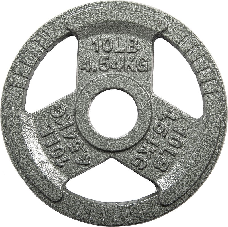 Hulkfit 2-Inch Iron Plate For Strength Training  Weightlifting  Single (10 Pounds)  Silver - Image 1